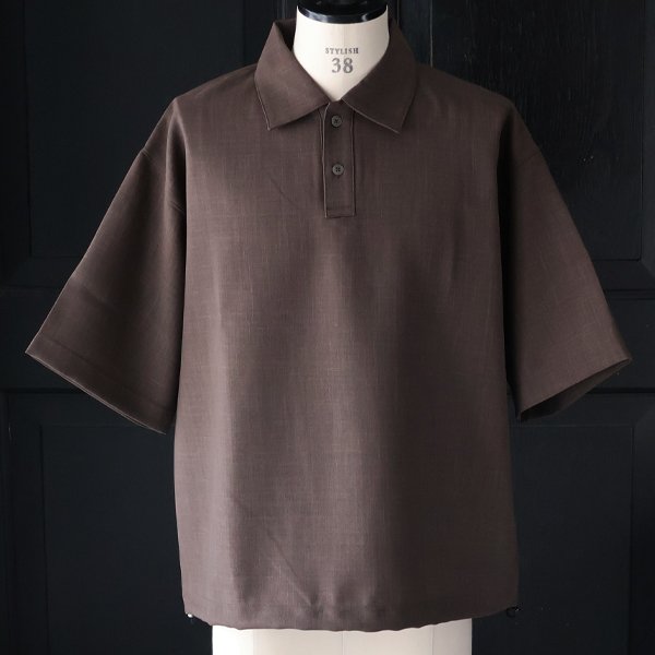 画像6: NaturemierTM (ナチュレミア) TECH ドビークロスライク ドローコード バルーン ハーフスリーブ ポロシャツ【MADE IN JAPAN】『日本製』/ Upscape Audience