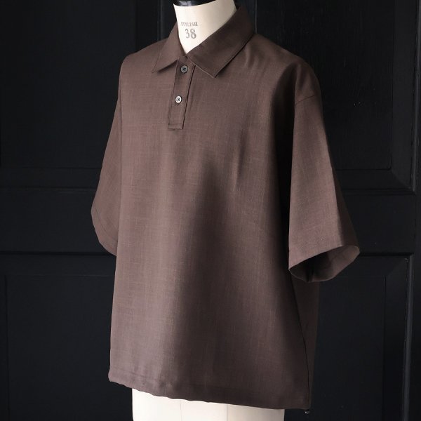 画像7: NaturemierTM (ナチュレミア) TECH ドビークロスライク ドローコード バルーン ハーフスリーブ ポロシャツ【MADE IN JAPAN】『日本製』/ Upscape Audience