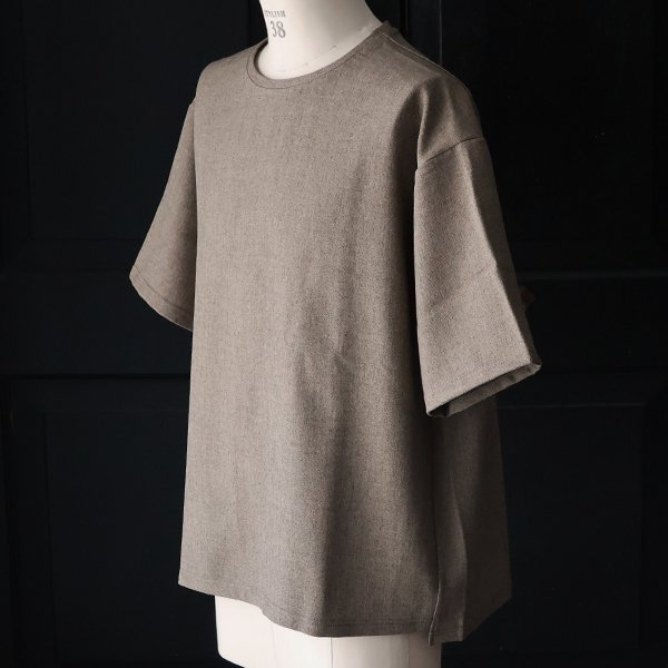 画像3: NaturemierTM(ナチュレミア)TECH リネンライク メランジツイル クルーネック ハーフスリーブシャツ【MADE IN JAPAN】『日本製』/ Upscape Audience