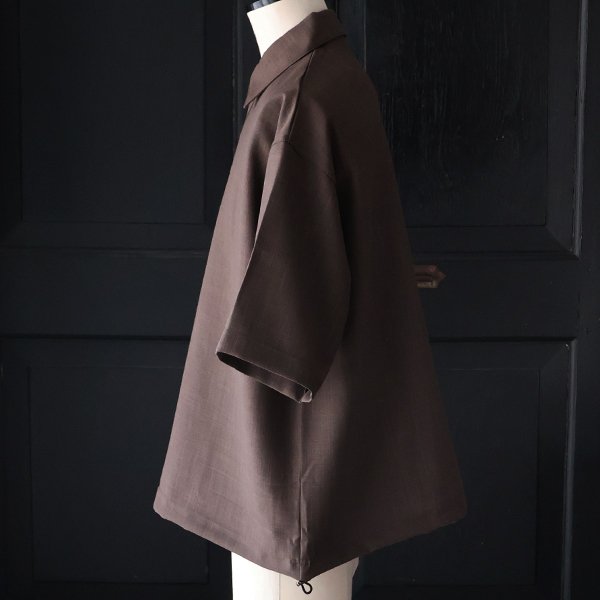 画像8: NaturemierTM (ナチュレミア) TECH ドビークロスライク ドローコード バルーン ハーフスリーブ ポロシャツ【MADE IN JAPAN】『日本製』/ Upscape Audience