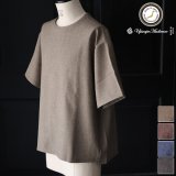 NaturemierTM(ナチュレミア)TECH リネンライク メランジツイル クルーネック ハーフスリーブシャツ【MADE IN JAPAN】『日本製』/ Upscape Audience