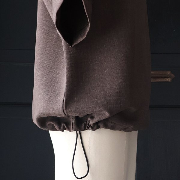 画像13: NaturemierTM (ナチュレミア) TECH ドビークロスライク ドローコード バルーン ハーフスリーブ ポロシャツ【MADE IN JAPAN】『日本製』/ Upscape Audience