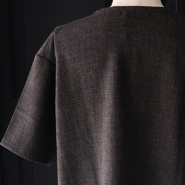 画像14: NaturemierTM(ナチュレミア)TECH リネンライク メランジツイル クルーネック ハーフスリーブシャツ【MADE IN JAPAN】『日本製』/ Upscape Audience