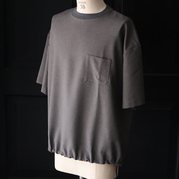 画像18: Naturemier TM (ナチュレミア) TECH リネンライク トロワッシャー ドローコードバルーン クルーネック ハーフスリーブシャツ【MADE IN JAPAN】『日本製』/ Upscape Audience