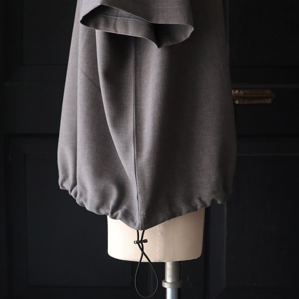 画像24: Naturemier TM (ナチュレミア) TECH リネンライク トロワッシャー ドローコードバルーン クルーネック ハーフスリーブシャツ【MADE IN JAPAN】『日本製』/ Upscape Audience