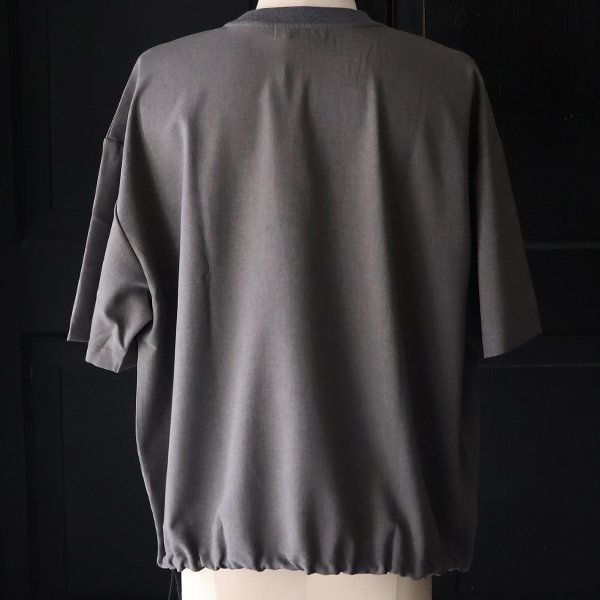 画像20: Naturemier TM (ナチュレミア) TECH リネンライク トロワッシャー ドローコードバルーン クルーネック ハーフスリーブシャツ【MADE IN JAPAN】『日本製』/ Upscape Audience