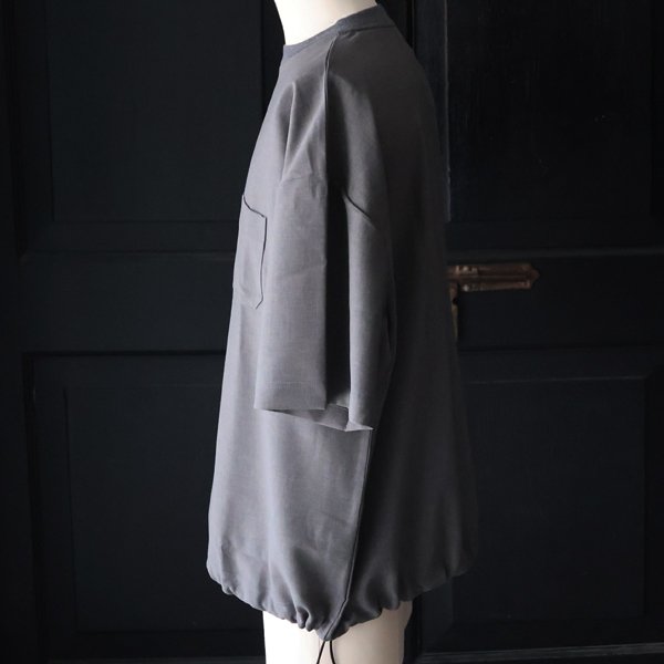 画像19: Naturemier TM (ナチュレミア) TECH リネンライク トロワッシャー ドローコードバルーン クルーネック ハーフスリーブシャツ【MADE IN JAPAN】『日本製』/ Upscape Audience