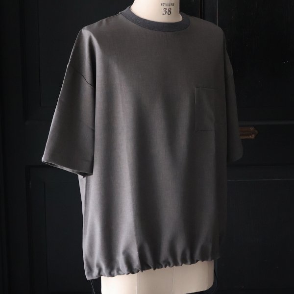 画像21: Naturemier TM (ナチュレミア) TECH リネンライク トロワッシャー ドローコードバルーン クルーネック ハーフスリーブシャツ【MADE IN JAPAN】『日本製』/ Upscape Audience