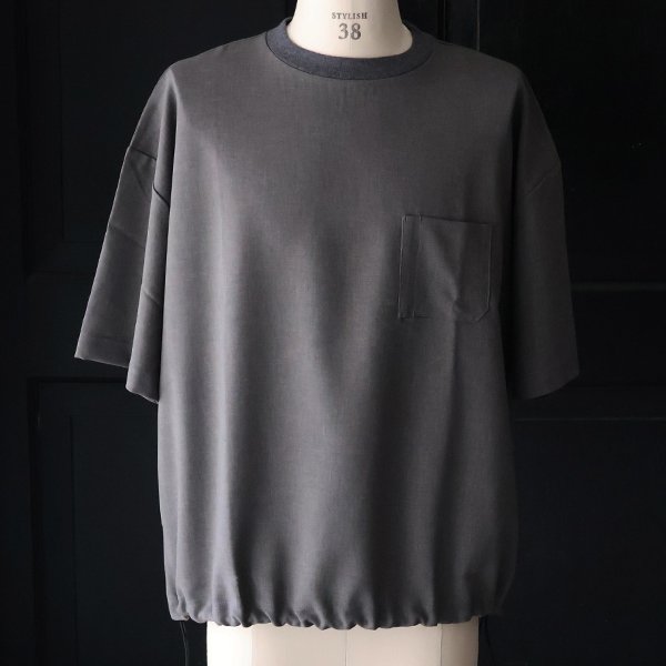 画像17: Naturemier TM (ナチュレミア) TECH リネンライク トロワッシャー ドローコードバルーン クルーネック ハーフスリーブシャツ【MADE IN JAPAN】『日本製』/ Upscape Audience