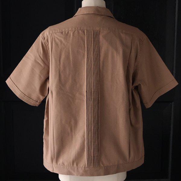 画像19: 綿麻ビンテージキャンバス ピンタック ハーフスリーブ オープンカラーシャツ / Audience