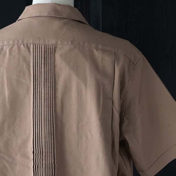 画像22: 綿麻ビンテージキャンバス ピンタック ハーフスリーブ オープンカラーシャツ / Audience