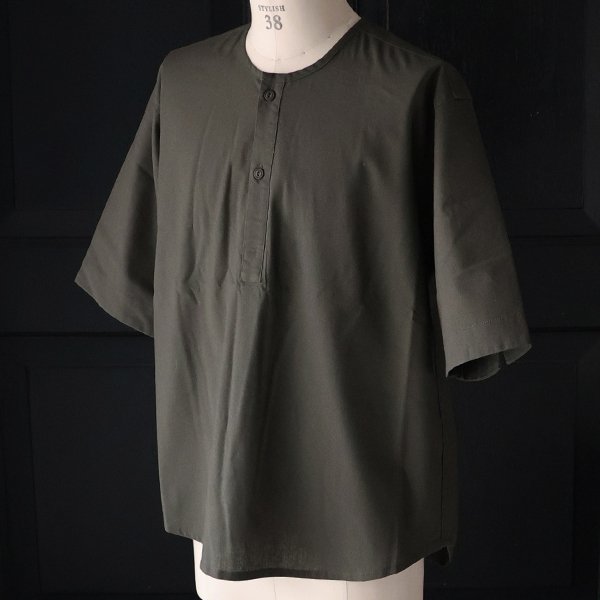 画像14: 綿麻ビンテージキャンバス スリーピング ヘンリー ハーフスリーブシャツ / Audience