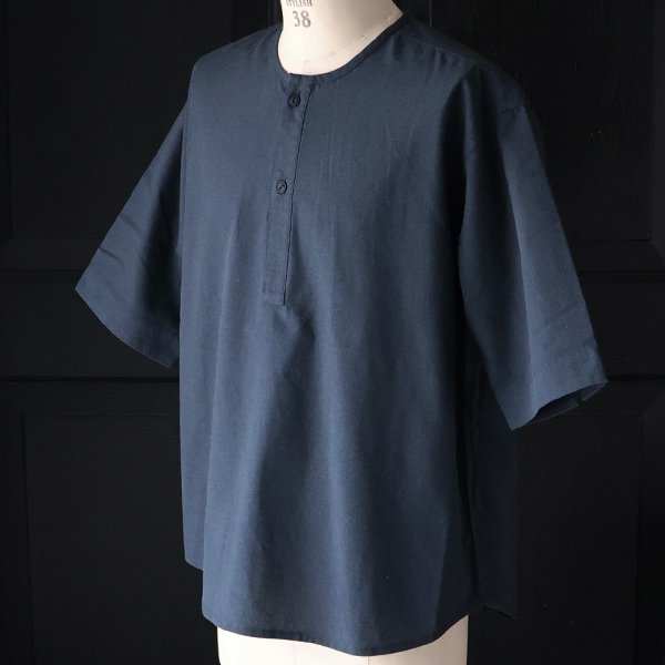 画像11: 綿麻ビンテージキャンバス スリーピング ヘンリー ハーフスリーブシャツ / Audience