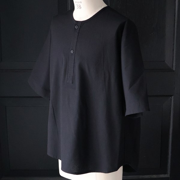 画像17: 綿麻ビンテージキャンバス スリーピング ヘンリー ハーフスリーブシャツ / Audience