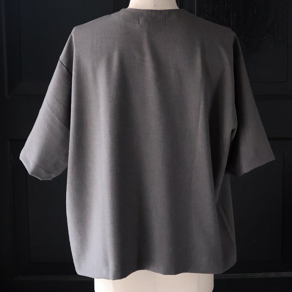 画像12: NaturemierTM (ナチュレミア) TECH リネンライク トロワッシャー ハーフスリーブ 3ボタン ノーカラージャケット【MADE IN JAPAN】『日本製』/ Upscape Audience