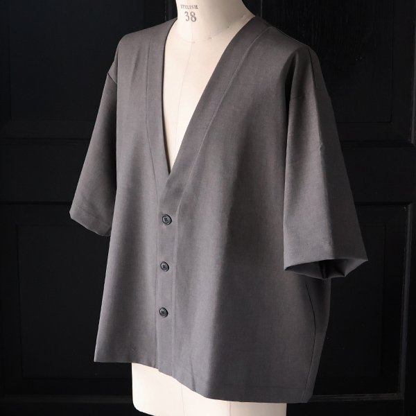 画像10: NaturemierTM (ナチュレミア) TECH リネンライク トロワッシャー ハーフスリーブ 3ボタン ノーカラージャケット【MADE IN JAPAN】『日本製』/ Upscape Audience