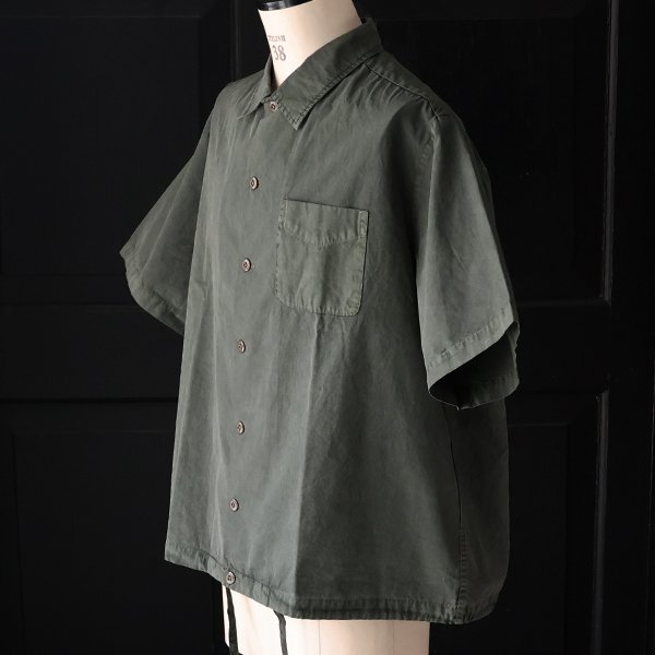 画像19: ピグメント 馬布 (ホースクロス) ドローコード バルーン オープンカラー ハーフスリーブシャツ / Audience