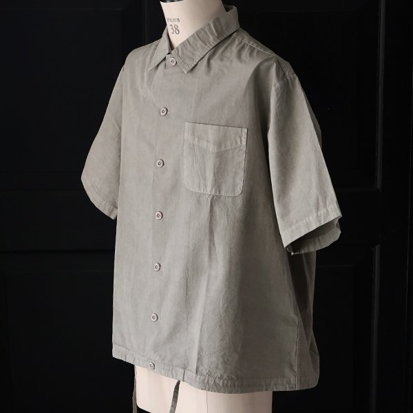 画像17: ピグメント 馬布 (ホースクロス) ドローコード バルーン オープンカラー ハーフスリーブシャツ / Audience