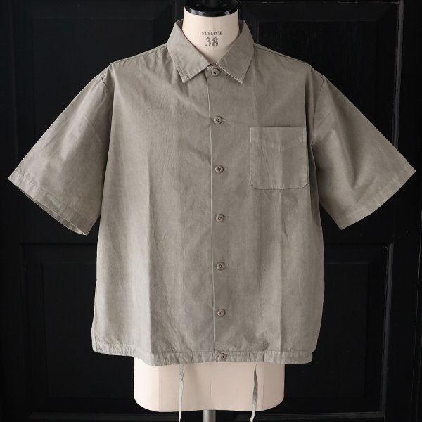 画像16: ピグメント 馬布 (ホースクロス) ドローコード バルーン オープンカラー ハーフスリーブシャツ / Audience