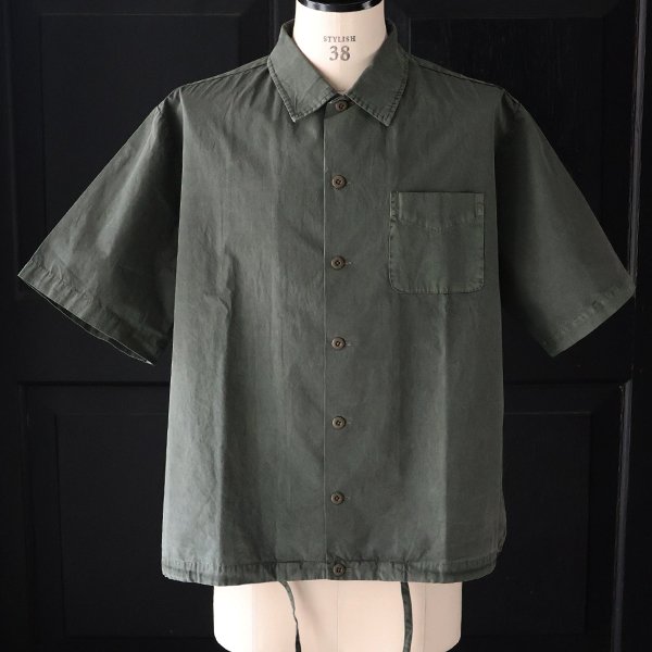 画像18: ピグメント 馬布 (ホースクロス) ドローコード バルーン オープンカラー ハーフスリーブシャツ / Audience