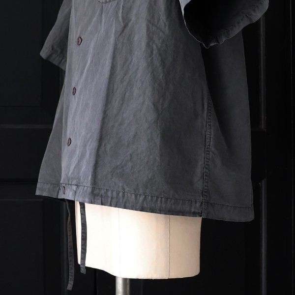 画像29: ピグメント 馬布 (ホースクロス) ドローコード バルーン オープンカラー ハーフスリーブシャツ / Audience