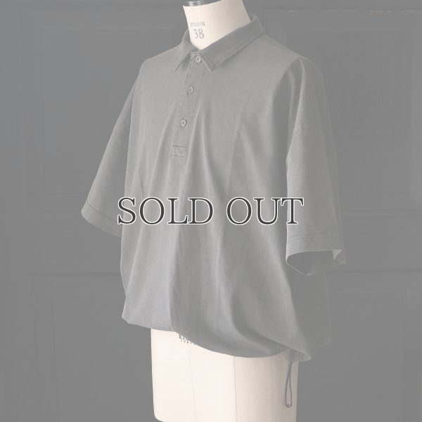 画像27: ピグメント 米綿 (USAコットン) 16/-天竺 ( 8.45オンス) ハーフスリーブ ドローコード バルーン ポロシャツ / Audience