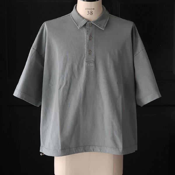 画像10: ピグメント 米綿 (USAコットン) 16/-天竺 ( 8.45オンス) ハーフスリーブ ドローコード バルーン ポロシャツ / Audience【一部ご予約・3月中旬〜4月上旬予定】