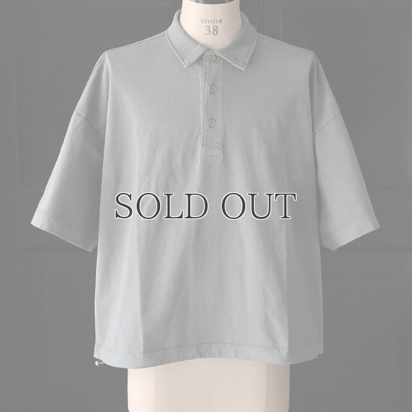 画像10: ピグメント 米綿 (USAコットン) 16/-天竺 ( 8.45オンス) ハーフスリーブ ドローコード バルーン ポロシャツ / Audience