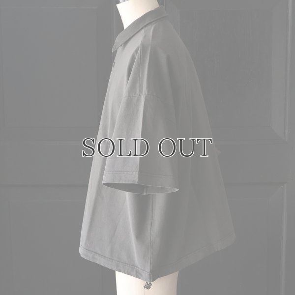 画像20: ピグメント 米綿 (USAコットン) 16/-天竺 ( 8.45オンス) ハーフスリーブ ドローコード バルーン ポロシャツ / Audience