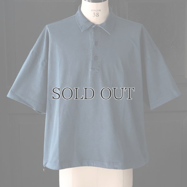 画像12: ピグメント 米綿 (USAコットン) 16/-天竺 ( 8.45オンス) ハーフスリーブ ドローコード バルーン ポロシャツ / Audience