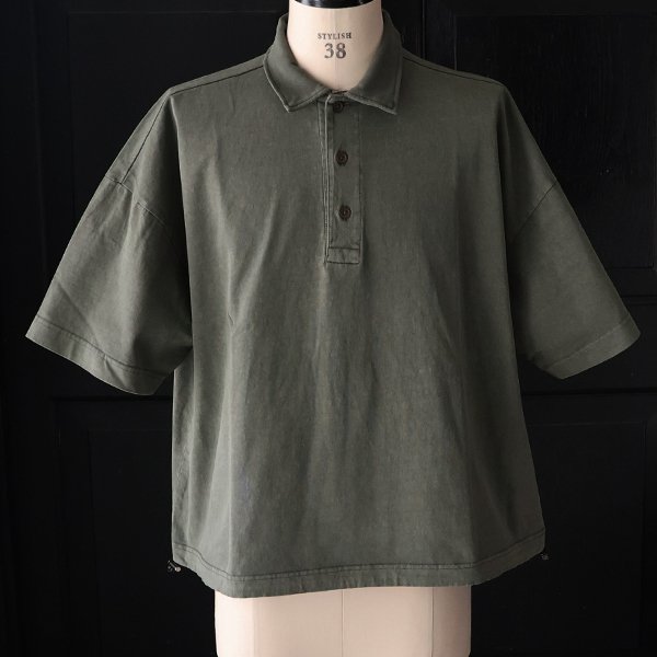 画像14: ピグメント 米綿 (USAコットン) 16/-天竺 ( 8.45オンス) ハーフスリーブ ドローコード バルーン ポロシャツ / Audience【一部ご予約・3月中旬〜4月上旬予定】