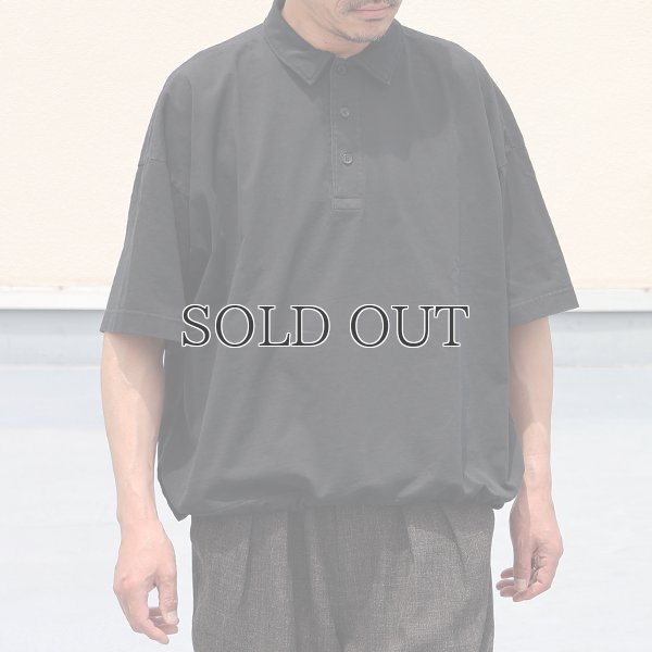 画像7: ピグメント 米綿 (USAコットン) 16/-天竺 ( 8.45オンス) ハーフスリーブ ドローコード バルーン ポロシャツ / Audience