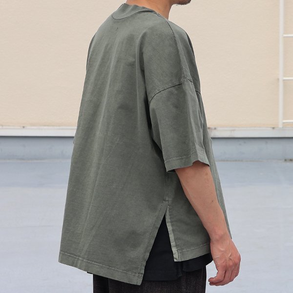 画像9: ピグメント 米綿（USAコットン）16/-天竺（8.45オンス）胸ポケ付き サイドスリット ボクシーAライン ビッグ Tシャツ / Audience