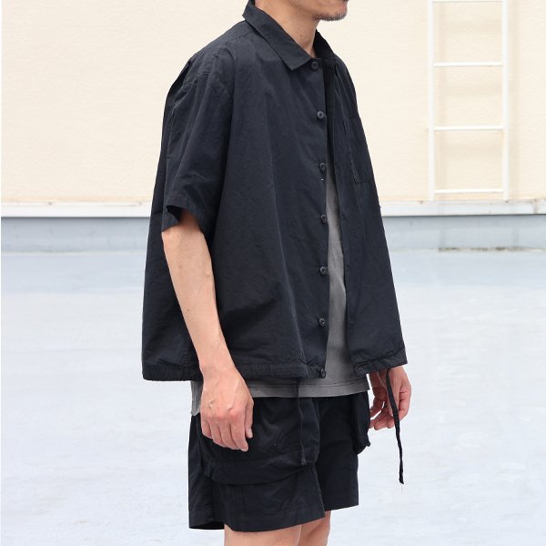 画像13: ピグメント 馬布 (ホースクロス) ドローコード バルーン オープンカラー ハーフスリーブシャツ / Audience