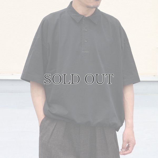 画像8: ピグメント 米綿 (USAコットン) 16/-天竺 ( 8.45オンス) ハーフスリーブ ドローコード バルーン ポロシャツ / Audience