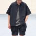 画像2: ピグメント 馬布 (ホースクロス) ドローコード バルーン オープンカラー ハーフスリーブシャツ / Audience (2)