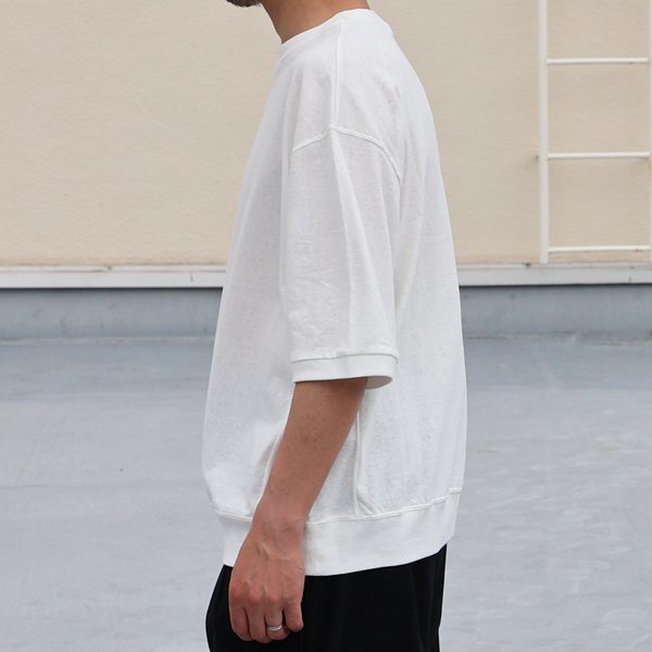 画像4: 「和歌山」ラフィー天竺 （5.5オンス）ガゼット クルーネック ハーフスリーブ スウェットライク バルーン Tシャツ【MADE IN JAPAN】『日本製』/ Upscape Audience