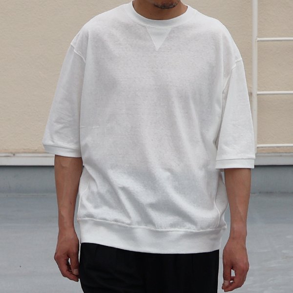 画像2: 「和歌山」ラフィー天竺 （5.5オンス）ガゼット クルーネック ハーフスリーブ スウェットライク バルーン Tシャツ【MADE IN JAPAN】『日本製』/ Upscape Audience