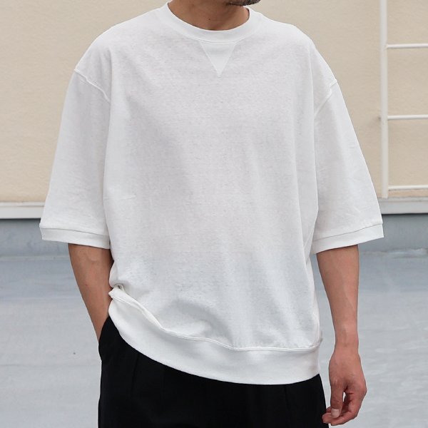 画像3: 「和歌山」ラフィー天竺 （5.5オンス）ガゼット クルーネック ハーフスリーブ スウェットライク バルーン Tシャツ【MADE IN JAPAN】『日本製』/ Upscape Audience