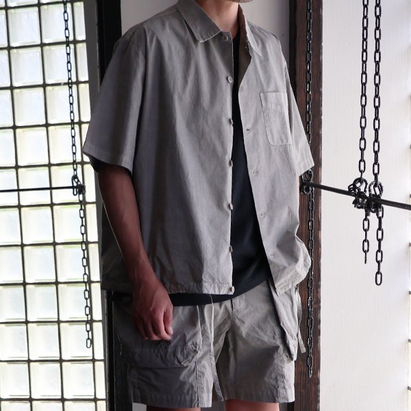 画像6: ピグメント 馬布 (ホースクロス) ドローコード バルーン オープンカラー ハーフスリーブシャツ / Audience