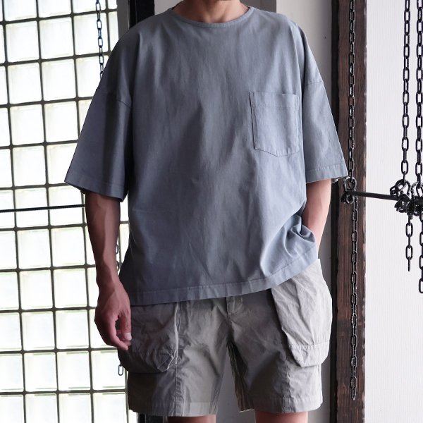 画像3: ピグメント 米綿（USAコットン）16/-天竺（8.45オンス）胸ポケ付き サイドスリット ボクシーAライン ビッグ Tシャツ / Audience