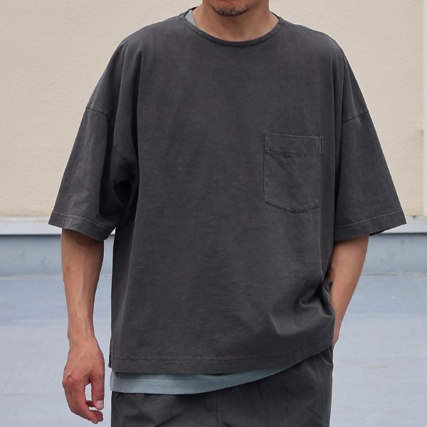 画像4: ピグメント 米綿（USAコットン）16/-天竺（8.45オンス）胸ポケ付き サイドスリット ボクシーAライン ビッグ Tシャツ / Audience