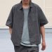 画像3: ピグメント 馬布 (ホースクロス) ドローコード バルーン オープンカラー ハーフスリーブシャツ / Audience