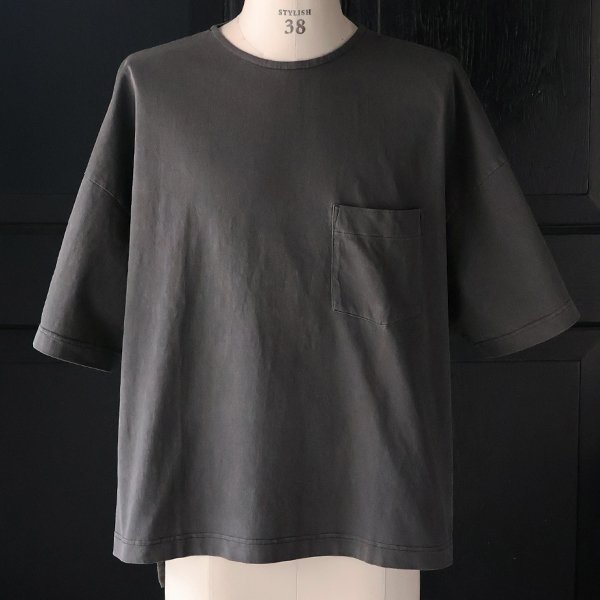 画像8: ピグメント 米綿（USAコットン）16/-天竺（8.45オンス）胸ポケ付き サイドスリット ボクシーAライン ビッグ Tシャツ / Audience