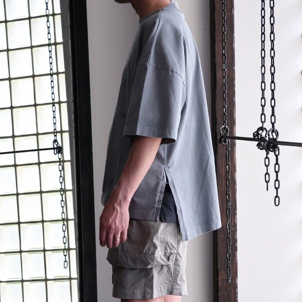 画像4: ピグメント 米綿（USAコットン）16/-天竺（8.45オンス）胸ポケ付き サイドスリット ボクシーAライン ビッグ Tシャツ / Audience