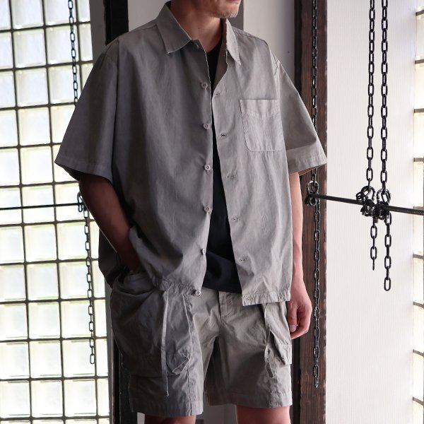 画像5: ピグメント 馬布 (ホースクロス) ドローコード バルーン オープンカラー ハーフスリーブシャツ / Audience