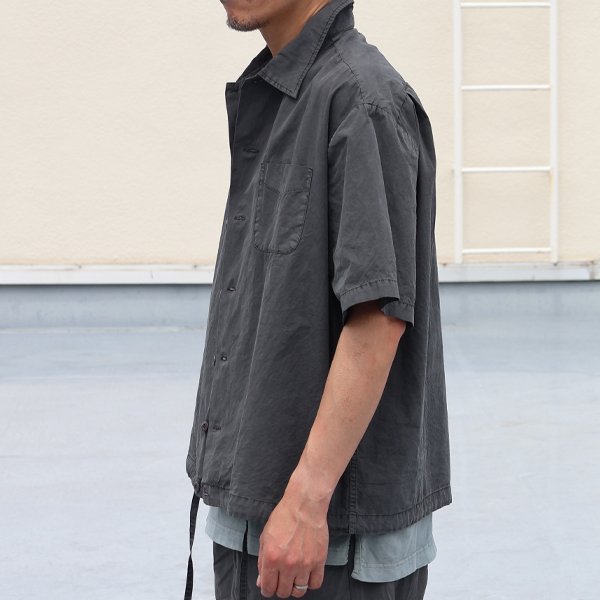 画像5: ピグメント 馬布 (ホースクロス) ドローコード バルーン オープンカラー ハーフスリーブシャツ / Audience