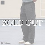 ピグメント 馬布 (ホースクロス) 2タック ワイド イージーパンツ /Audience