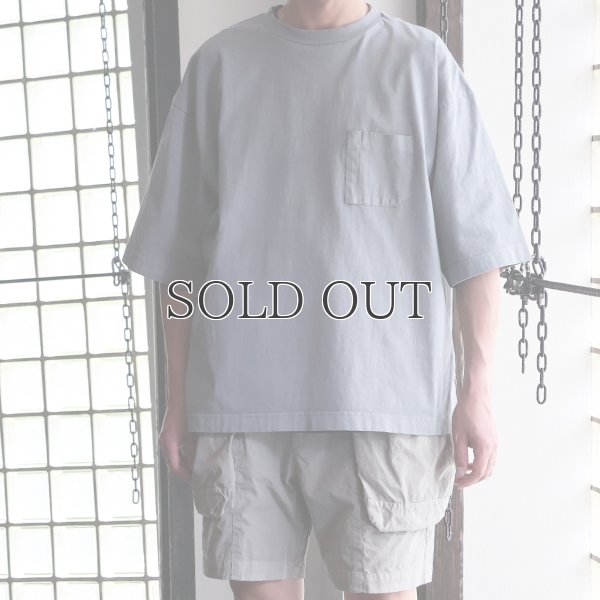 画像3: ピグメント 米綿（USAコットン）16/-天竺（8.45オンス）グラスポケ付き クルーネック ハーフスリーブ ボクシー Tシャツ / Audience