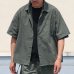 画像2: ピグメント 馬布 (ホースクロス) ドローコード バルーン オープンカラー ハーフスリーブシャツ / Audience (2)